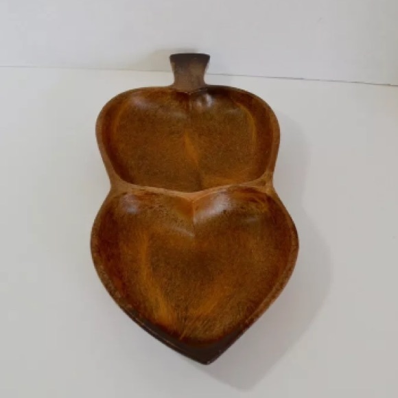 Handcrafted In Italy Wooden Carved Dish Tray Vintage - Picture 2 of 10